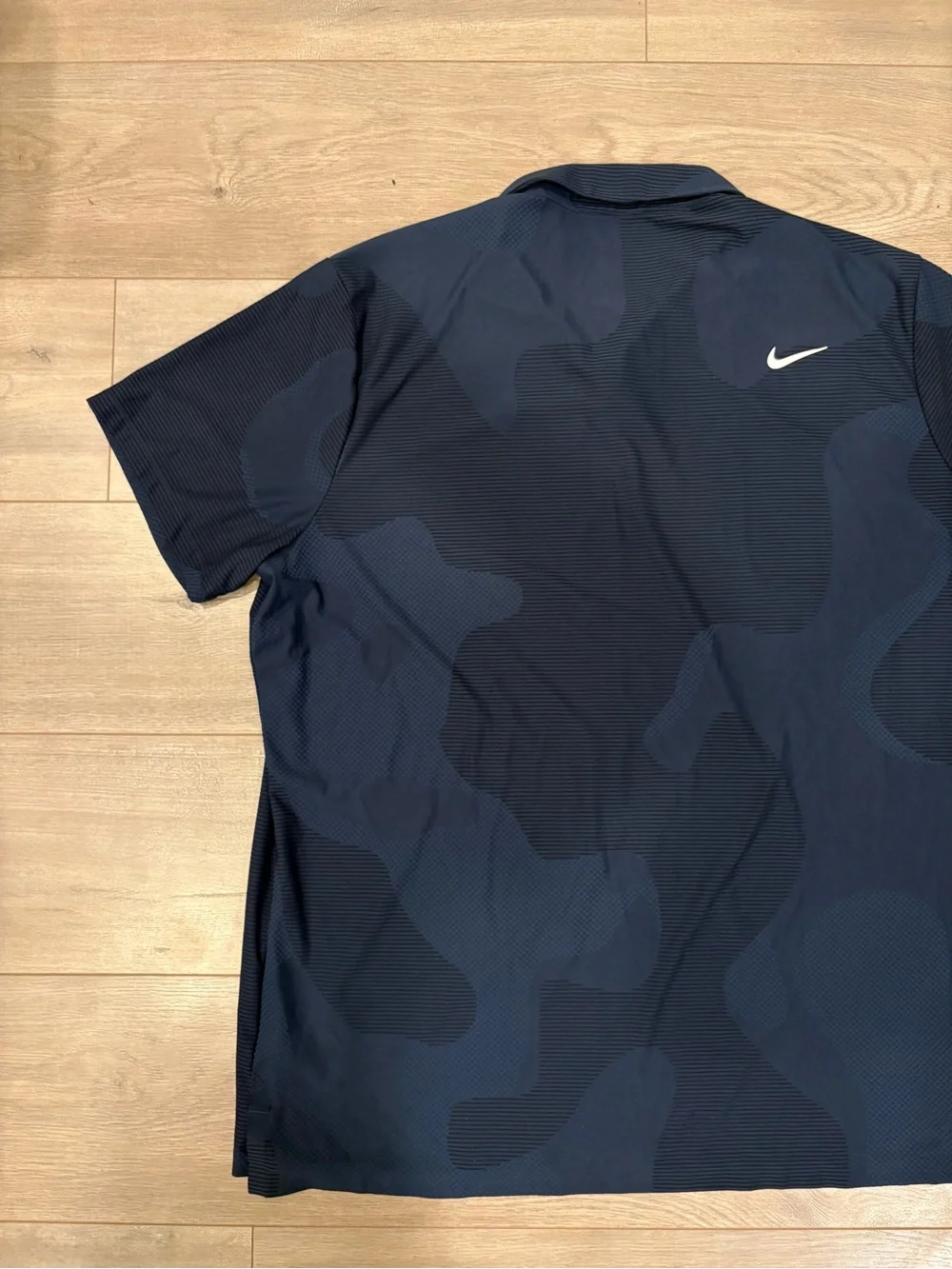 Nike x Malbon Golf Dri Fit ADV Tour Polo Shirt XXL Blue Camo
